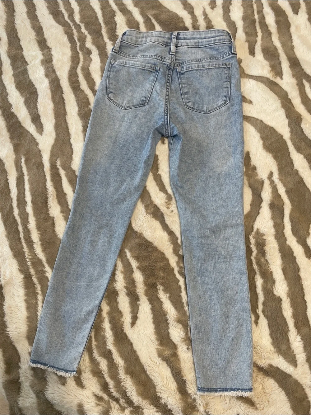 GAP Kids Light Blue Distressed High-Rise Jeggings